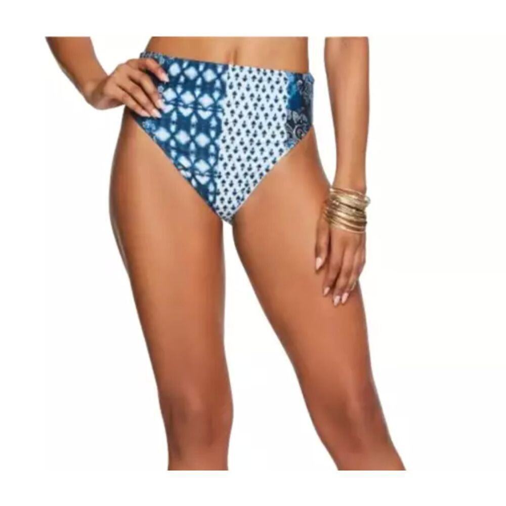 Jessica Simpson Batik Babe High Waisted Swim Bottoms NWT